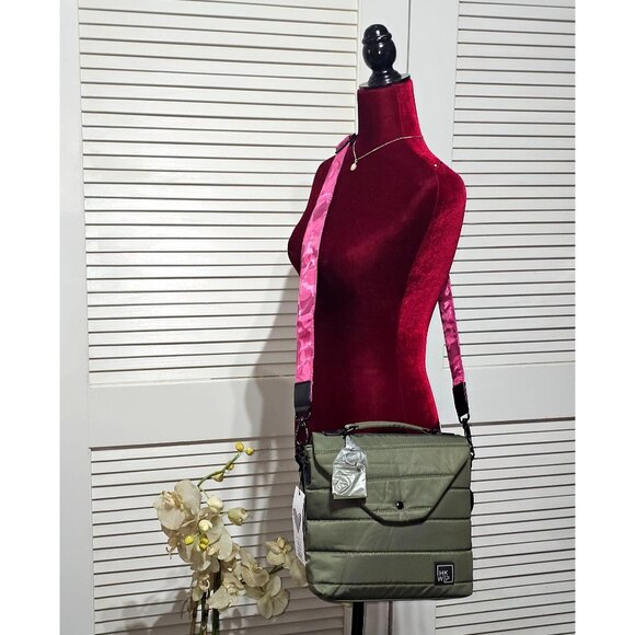 NWT HKWIP Women's Olive Pink Shawn Killinger Couture Crossbody Bag 2921 - Picture 10 of 16
